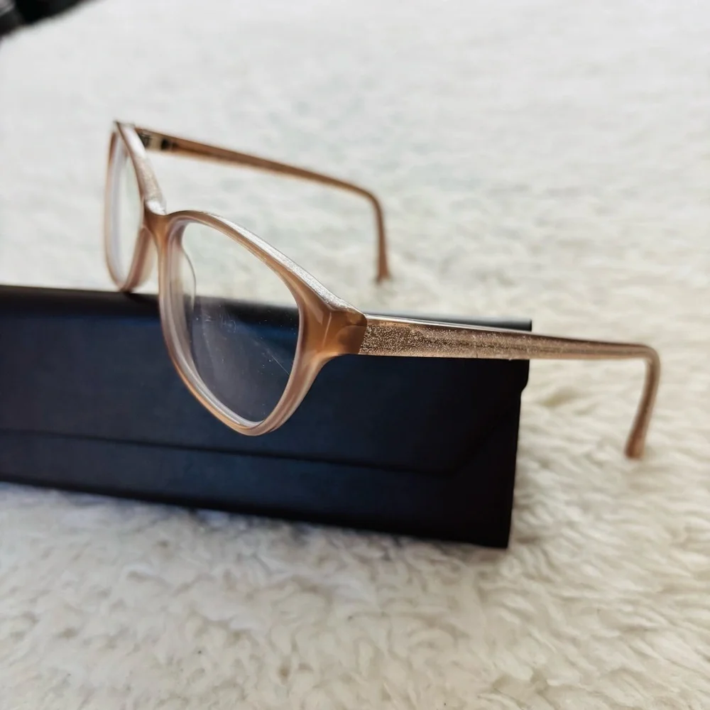 Badgley Mischka Brown w/ glittery sides Glasses Frame Only with Black Case